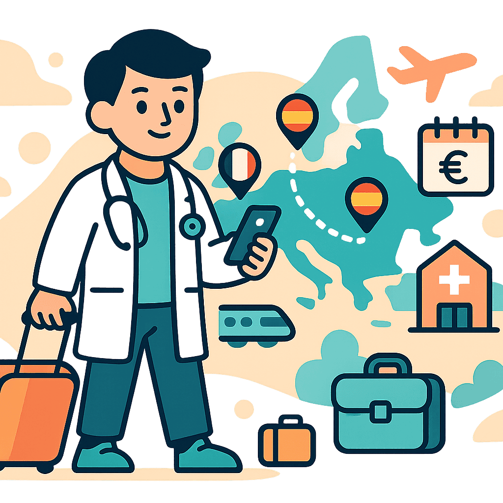 Comparatif : combien gagne un médecin généraliste remplaçant en clinique privée en Europe ?